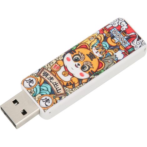 USB 2.0-Stick, Tiger-Design, Hot-Swap-fähig, Plug & Play, stabil, langlebig, elektromagnetisch unempfindlich, 32 GB (1/5)