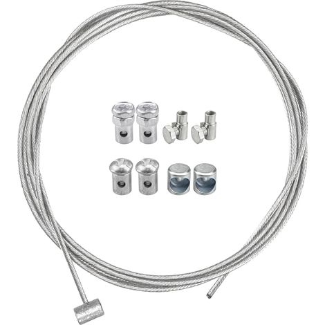 Câble d’embrayage Universel 1,2mØ1,5mm avec Serre-Câbles, Cable Accelerateur Moto, Compatible pour Motos, Quads et Tondeuses, Kit de Réparation Durable et Polyvalent (1/5)