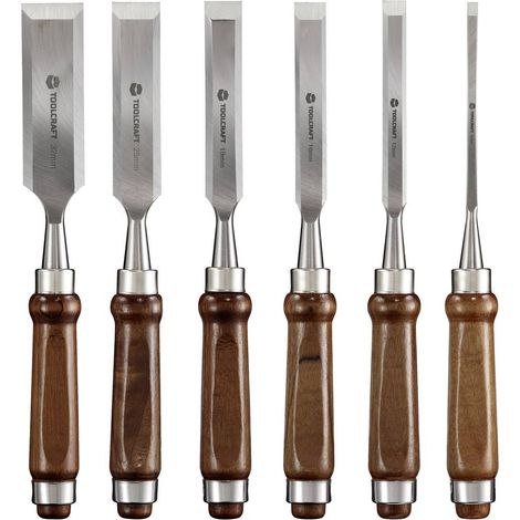 TOOLCRAFT TO-7873785 Scalpello per legno, 6 pz. Kit (1/5)