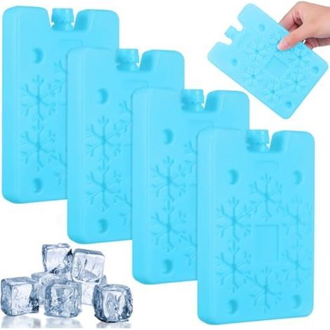 Glacières : grands blocs de glace réutilisables pour boîte à déjeuner, ventilateur, glacières, livraison 15,5 x 11,5 x 2,5 cm, vert clair