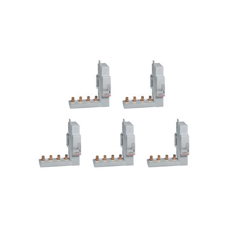 Legrand - LOT de 5 modules de raccordement par peigne produit tu00eate de groupe 4P - Ru00e9f. : 406301x5 (1/4)