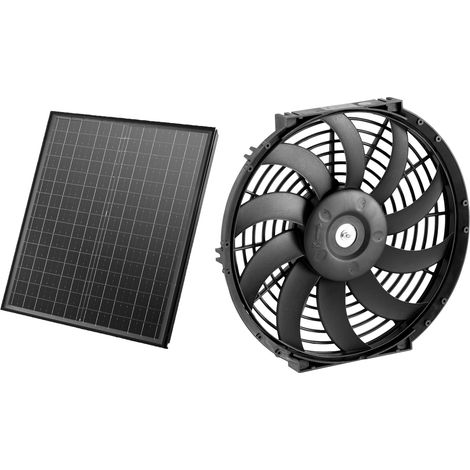 Mophorn Giebelventilator – 30,5 cm solarbetriebener Dachbodenventilator mit einstellbarem Thermostat und Außengitter. 1300 CFM Hausventilator kühlt bis zu 1850 Quadratfuß. Leise Belüftung für Dach