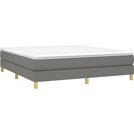 Boxspringbettgestell Dunkelgrau 180x200 cm Stoff vidaXL (1/4)