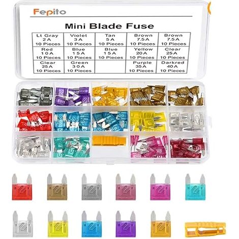 140pcs Mini Car Fuse Assortment Fuse for Auto Truck with Storage Case (2A, 3A, 5A, 7.5A, 10A, 15A, 20A, 25A, 30A, 35A, 40A) (1/5)