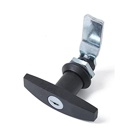 2X Serrure à poignée en T en Alliage de Zinc, Serrure à poignée en T pour remorque, remorque de Serrure de Camping-Car de Porte de Camion + 2 clés pour l'armoire de Commande (1/5)