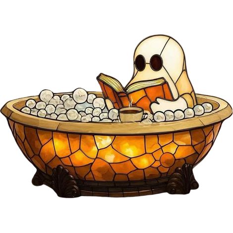 Lámpara de baño con forma de fantasma adorable de DigScape: luz nocturna LED de Halloween para dormitorio o baño, divertida decoración de fantasma para mesa, estante o recuerdo de fiesta (naranja). (1/5)