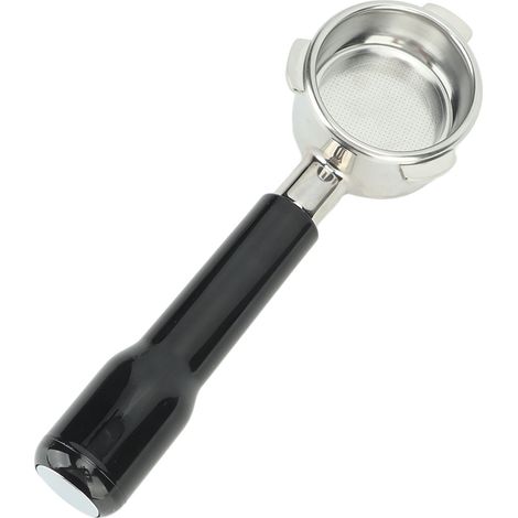 Porte-filtre sans fond 54 mm en acier inoxydable à 3 oreilles pour cafetière Breville 8 Type C2, en plastique noir