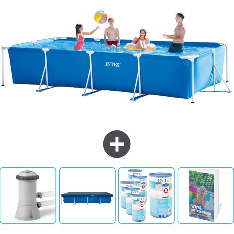 Intex Piscine Tubulaire Rectangulaire - 450x220x84 cm - 5-pièces  SCB127 (1/5)