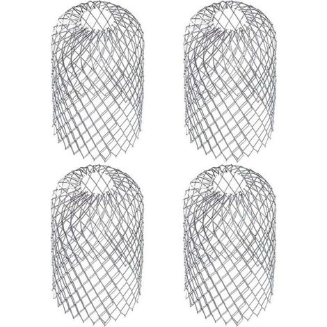 4 Pièces Crapaudines pour Gouttière D’Environ Filtres De Gouttière Grille Grillage Stop Feuille Crapaudine Crépine Pare Feuille Cache Gouttière Acier Inoxydable 6,69 X 3,15 Pouces (1/5)