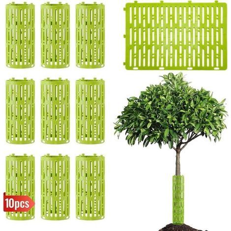 Lot de 10 Protection Tronc Arbre en Plastique (20 X 30 cm), Extensible Protection Arbre avec Trous D'Aération, Grande Protection Contre Les Rongeurs, Tondeuses (1/4)