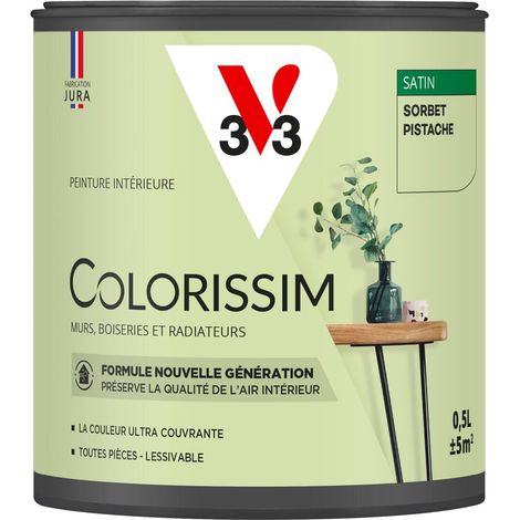 Peinture murale intérieure Colorissim® V33 Sorbet pistache Satin 0,5L (1/5)