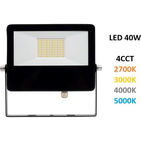FARO PROIETTORE PER ESTERNO A LED 40W SWITCH 4CCT NERO SKY BENEITO (1/2)
