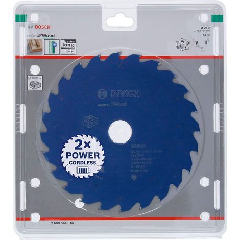 1x Lame de scie circulaire Expert for Wood (bois, 210 x 30 x 1,7 mm, 24 dents, accessoire de scie circulaire sans fil) (1/5)