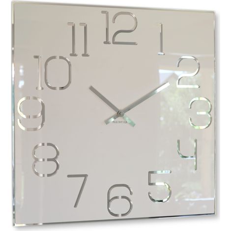 Große weiße Digitalwanduhr, 50 cm