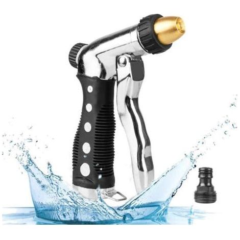 BUNTHAUS PA Pistolet d'arrosage à Haute Pression,Pulvérisateur de Jardin avec Débit D'eau Réglable & Buse en Laiton pour Lavage de Voiture / Arrosage de Jardin / Douches des Animaux (1/5)