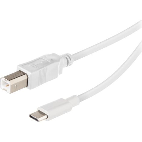 VIVANCO Cavo stampante USB-C Bianco (1/3)