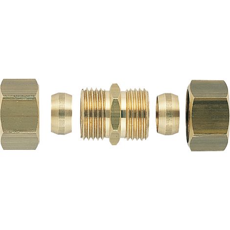 Verbindung aus Messing, Bicone, gleiches Gewinde, Ã¸10