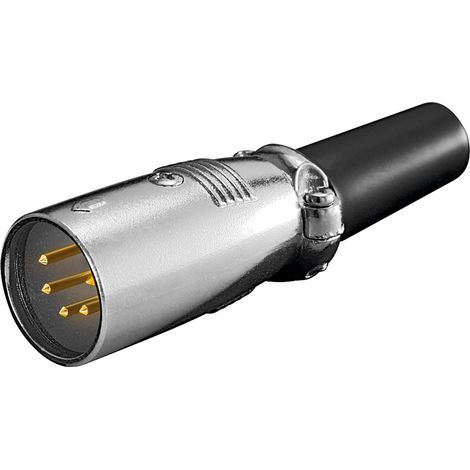 Wentronic Goobay Microphone Plug 5pin Negro - Conector (5pin, Negro, 1 Pieza(s))