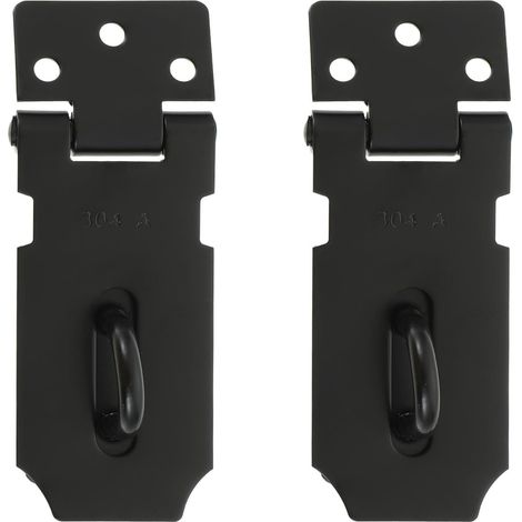mit Schrauben 2 Sets schwarze Edelstahl Sicherheitsriegel 7