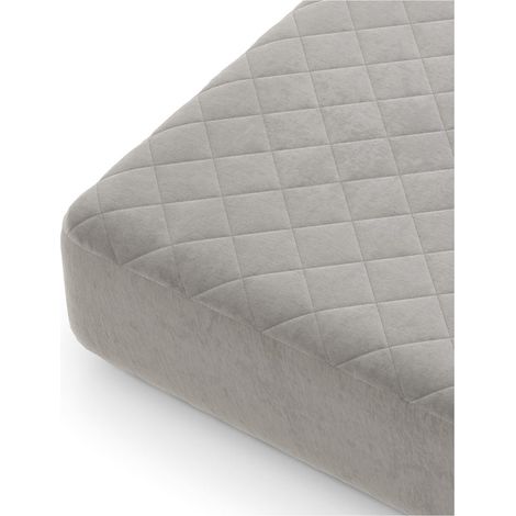 Protège-matelas king surmatelas 200 x 180 cm confort optimal avec surface respirante design élégant en polyester gris