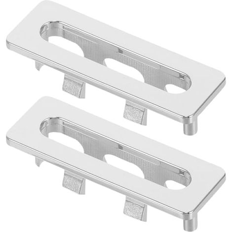 Lot de 2 -trop-plein rectangulaires pour évier, trou de vidange, pour cuisine et salle de bain, montage facile, accessoires de lavabo (1/5)