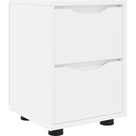 Maison Exclusive - Table de chevet Blanc 30,5 x 30 x 43 cm Bois d'ingénierie (1/5)