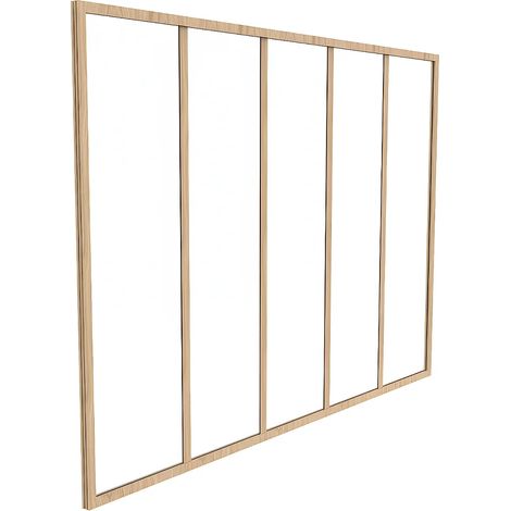 Verrière atelier en aluminium thermolaqué - 150 x 105 cm - Naturel clair - BAYVIEW