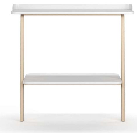 Recibidor modelo 787 acabado blanco/roble, 87.5 cm (alto) x 111 cm (ancho) x 31 cm (prof.) (1/4)