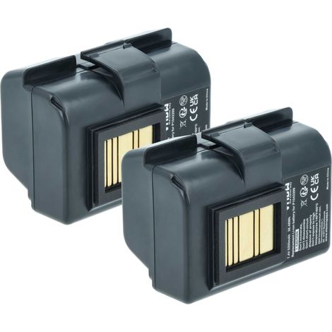 vhbw 2x Battery Replacement for Zebra P1023901-LF, P1031365-025 for Printer Copier Scanner Label Maker (5200 mAh, 7.4 V, Li-Ion)