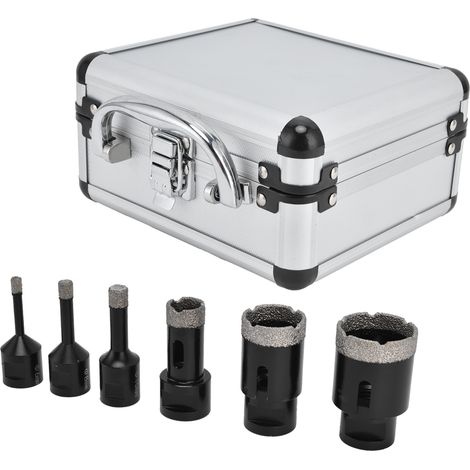 Kit de trépans diamantés 6 pièces pour carrelage, perçage de 6 à 38mm avec adaptateur M14 (1/5)