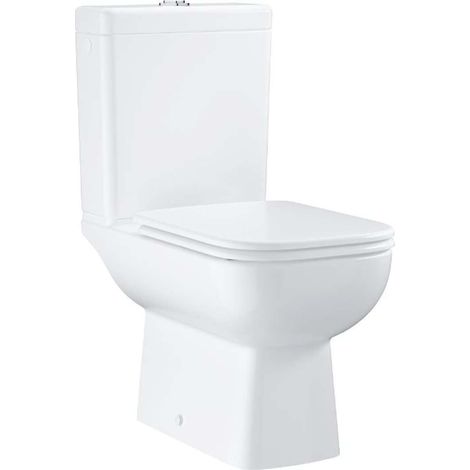 Grohe Start Edge - Set WC monoblocco con cassetta e copriwater Softclose, Rimless, bianco alpino 39814000