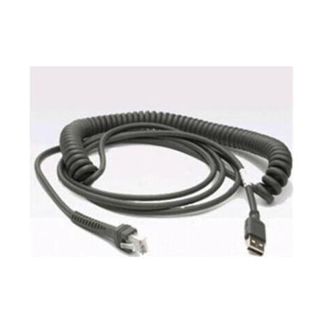 Zebra CBA-U43-S07ZAR Cable USB blindado Power Plus 7 pies recto gris