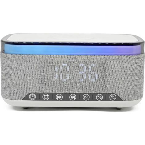 [GEBRAUCHT] B-Ware Denver Radiowecker Uhrenradio Bluetooth Mp3 Usb Kabelloses Laden Grau Crq 225