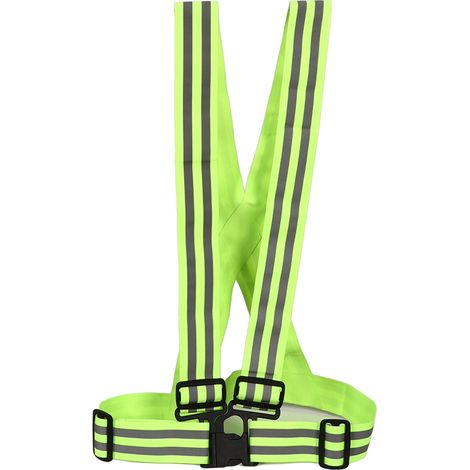 Veste réfléchissante haute visibilité, ceinture de sécurité élastique et confortable pour la course, le vélo et la marche nocturne. (1/5)