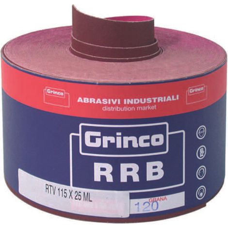 Carta resinata al corindone rrb con velcro - grana 180