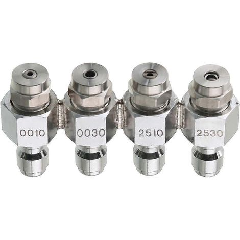 Buse de nettoyeur haute pression, ensemble de buses aval avec porte-embouts à 4 voies pour un nettoyage en douceur, raccord rapide 1/4 pouce compatible avec diverses marques (1/5)