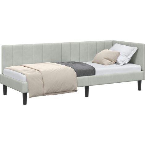 Maison Exclusive - Cornice del letto ad angolo Grigio chiaro 80 cm x 200 cm