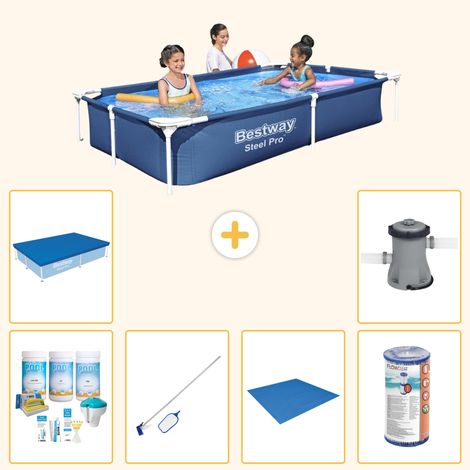 Bestway Bestway Steel Pro Rectangulaire - 221x150x43 cm - 7-pièces  S22212 (1/4)