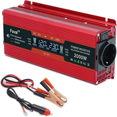 Car Inverter Lcd Display Dc 12v To Ac 220v 1500w/2000w/2600w Power High Frequency Transformer 12 V 220 V Camping (1/5)