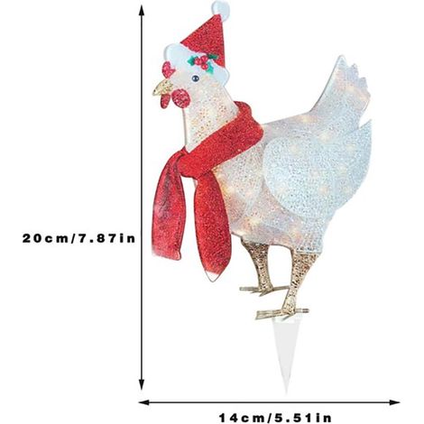 Guirlande De Noël En Forme De Coq - Décoration Murale Et Arbre De Noël - En Bois - Pour Intérieur Et Jardin - 1 Pièce