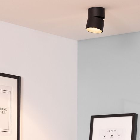 LED-Wandleuchte 30W aus Aluminium Rund Schwarz New Onuba 2700K Warmweiß