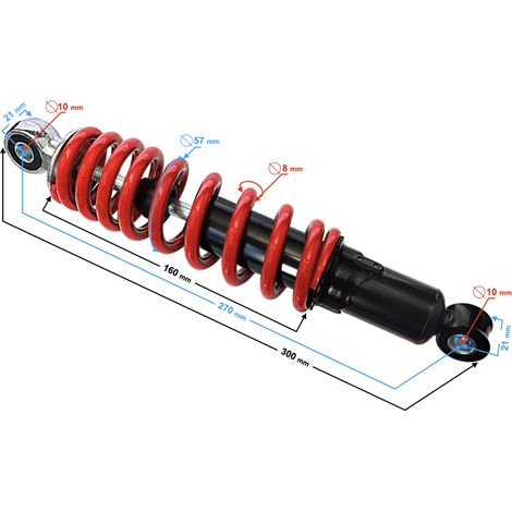 Amortiguador para ATV 110 de 27 cm/8 mm (1/2)
