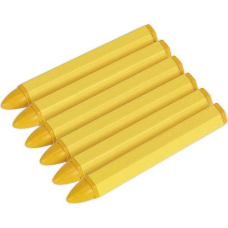 Sealey TST14 Tyre Marking Crayon, Yellow - Pack of 6 (1/5)