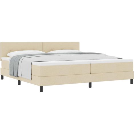 Maison Exclusive - Cama tipo Box Spring con cabecera Crema 200 x