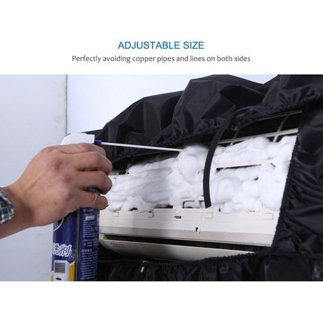 Funda protectora de PVC impermeable para limpieza de aires acondicionados con manguera de agua de 3 m – funda protectora para aires acondicionados 1P, 1.5P, 2P y 3P (1/5)
