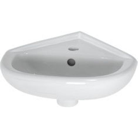 Jika Deep - Lave-mains d'angle, 45x46 cm, avec trop-plein, avec trou pour robinetterie, blanc H8166120001041 (1/4)
