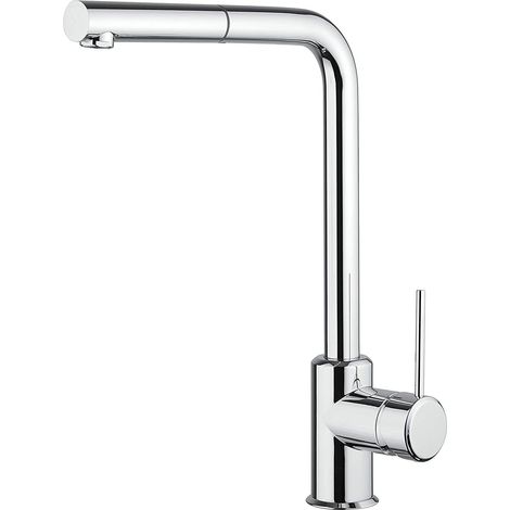 Miscelatore lavello cucina colore cromo con doccetta estraibile Piralla Lion 0LI00103A21 Cromo