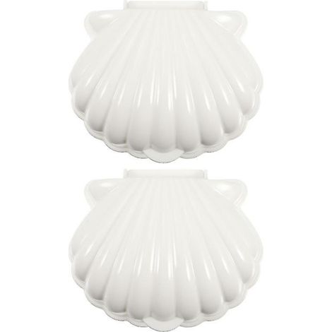 2er-Set Seifenschalen aus Muscheln