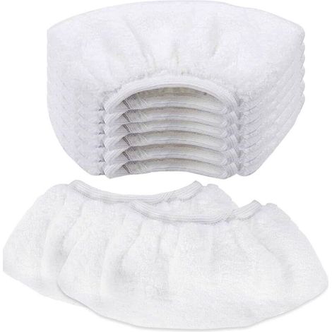 8 PCS Nettoyage à la Vapeur en Microfibre Lingette Balai Vapeur karcher Bonnette Microfibre Chiffon pour Buse à Main Universel Serpillière Remplacement pour Nettoyeur Vapeur SC1 SC2 SC3 SC4 SC5 (1/5)