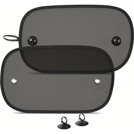 Pare Soleil Voiture bébé Lot de 2 avec Pare Soleil Ventouse, Pare-soleils Auto Anti-UV pour Fenêtres Latérales, par Soleil Voiture Bebe Pliable (1/5)